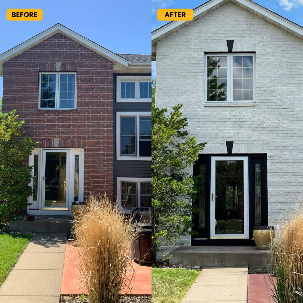 Before and after of exterior homes