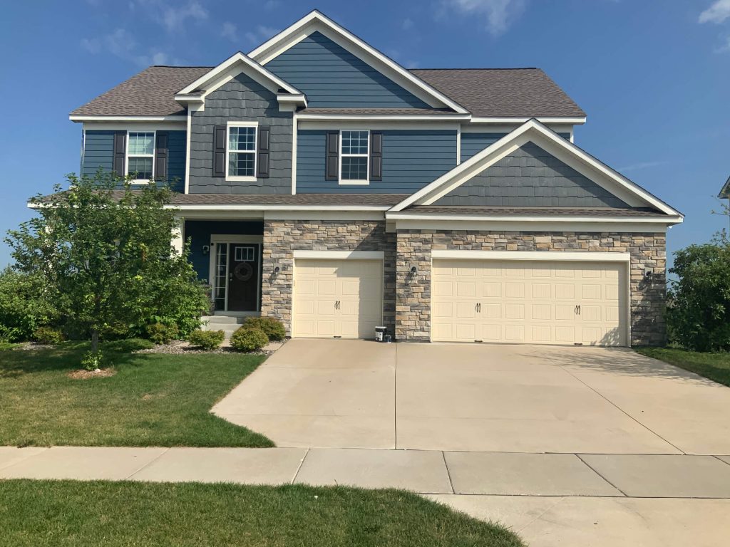 Finished exterior house painting project by Chrave Davis Painting